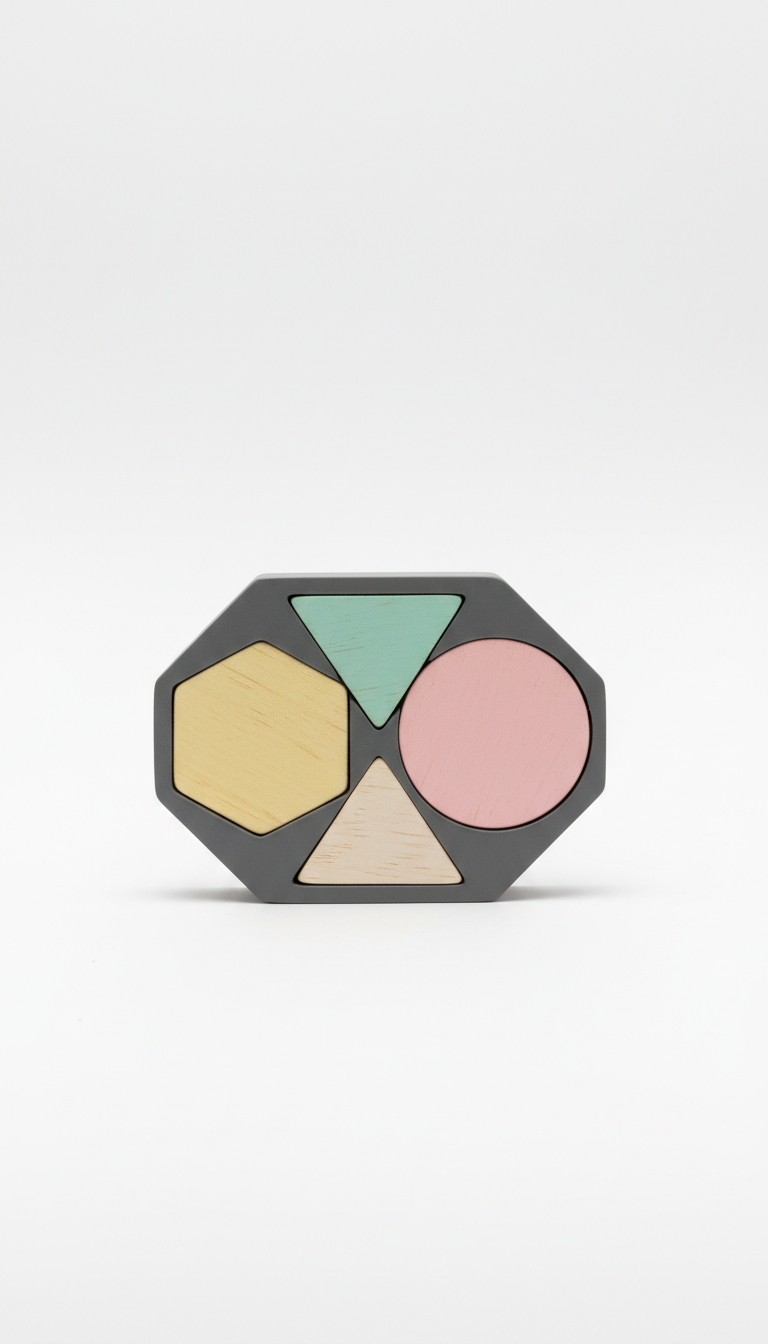 Geometric Wood Coaster Set