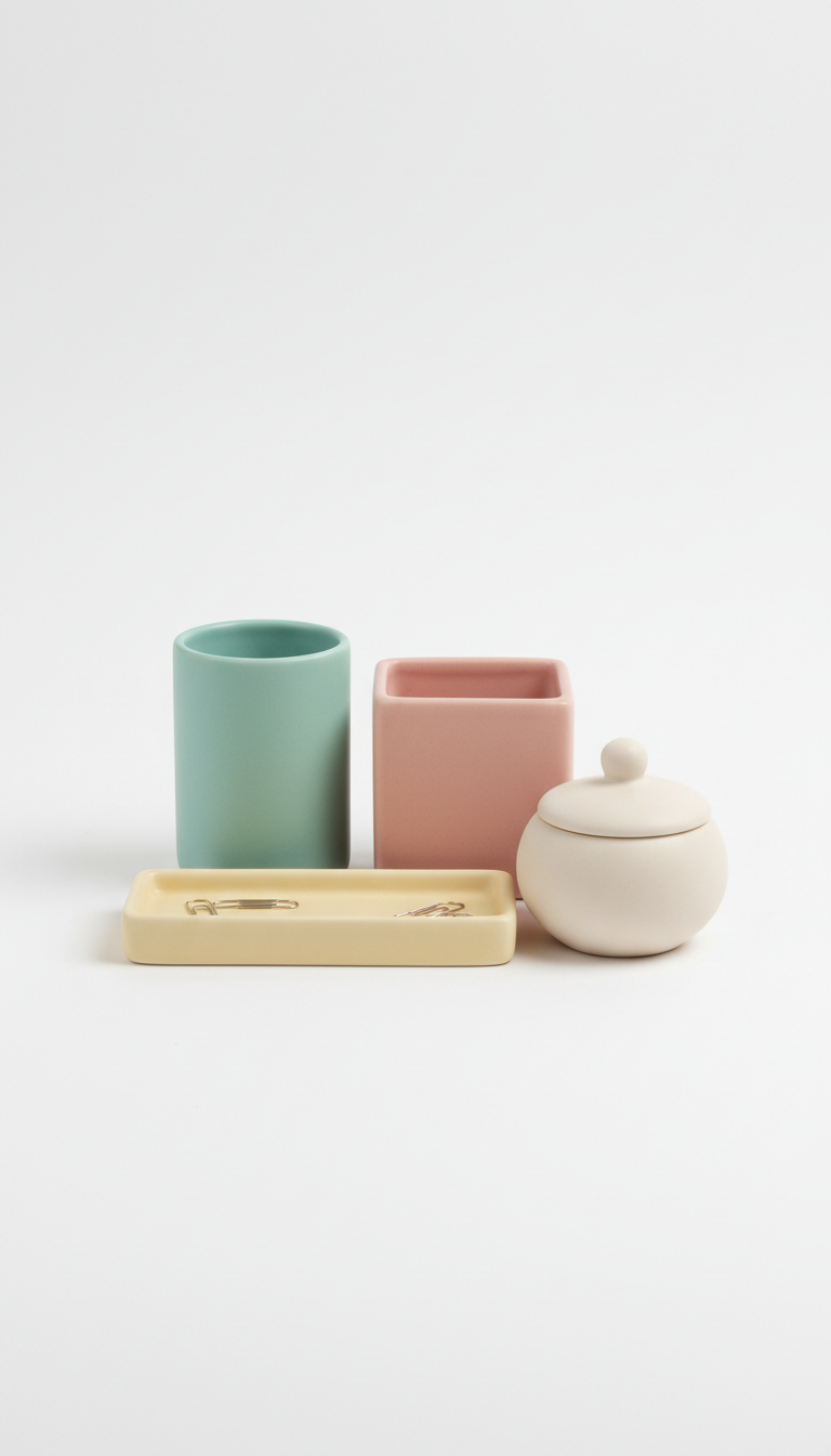 Ceramic Desk Organizer Set