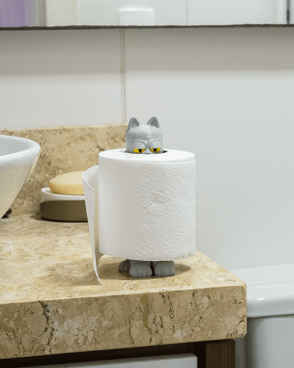 Cat in a Roll – Toilet Paper Holder
