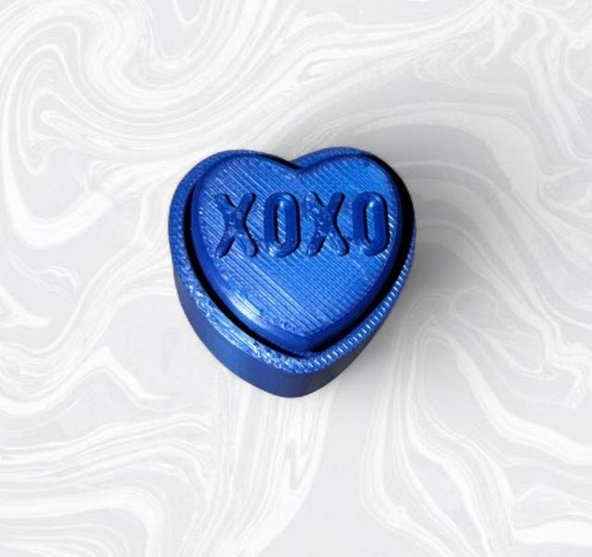 Blue Conversation Heart Fidget Clicker